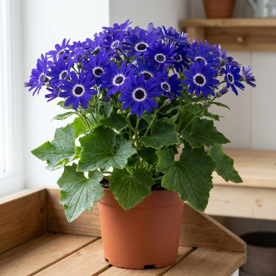 1 Large Bedding Plant - Senetti Deep Blue, Outdoor Garden Ready, 2L Pot
