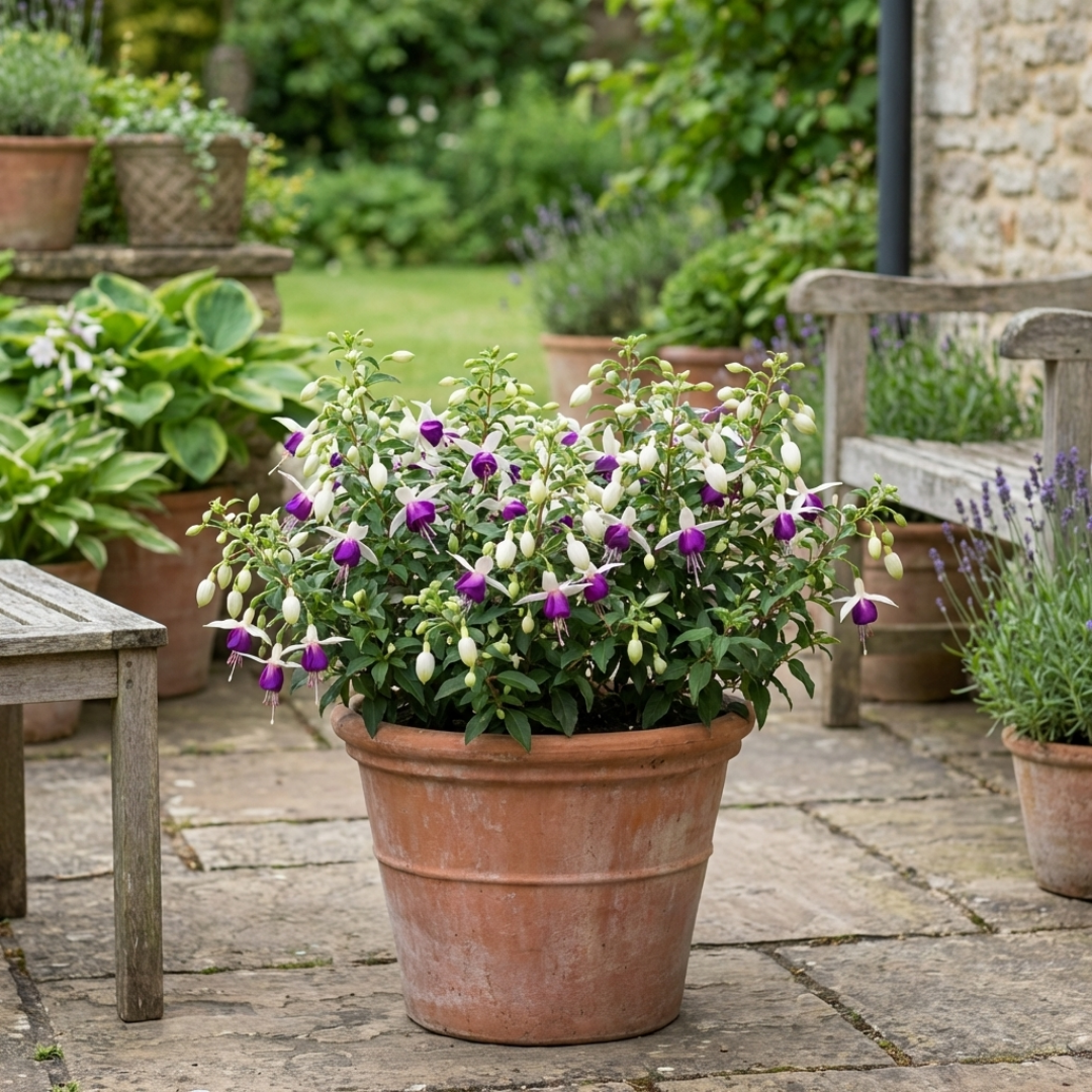 Fuchsia Diva White and Violet