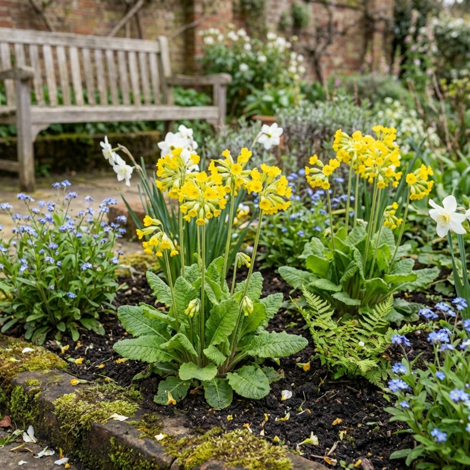 Set of 3 or 6 Primula veris Pure Yellow Hardy Perennial Plants, Spring Flowering, Outdoor Garden Ready, 1 Litre Root-Ball