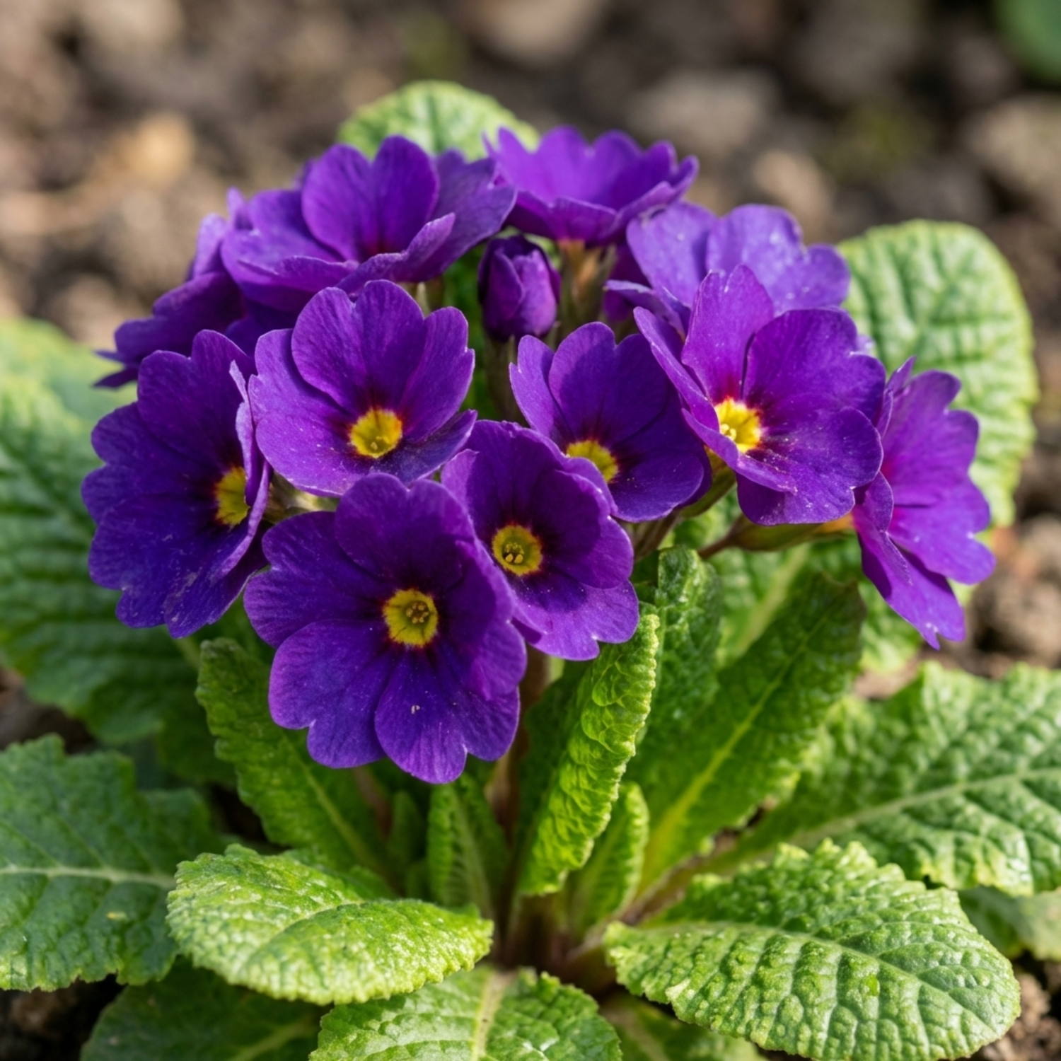 Set of 3 or 6 Primula Little Queen Violet Hardy Perennial Plants, Bee Friendly Spring Flowering, Outdoor Garden Ready, 1 Litre Root-Ball