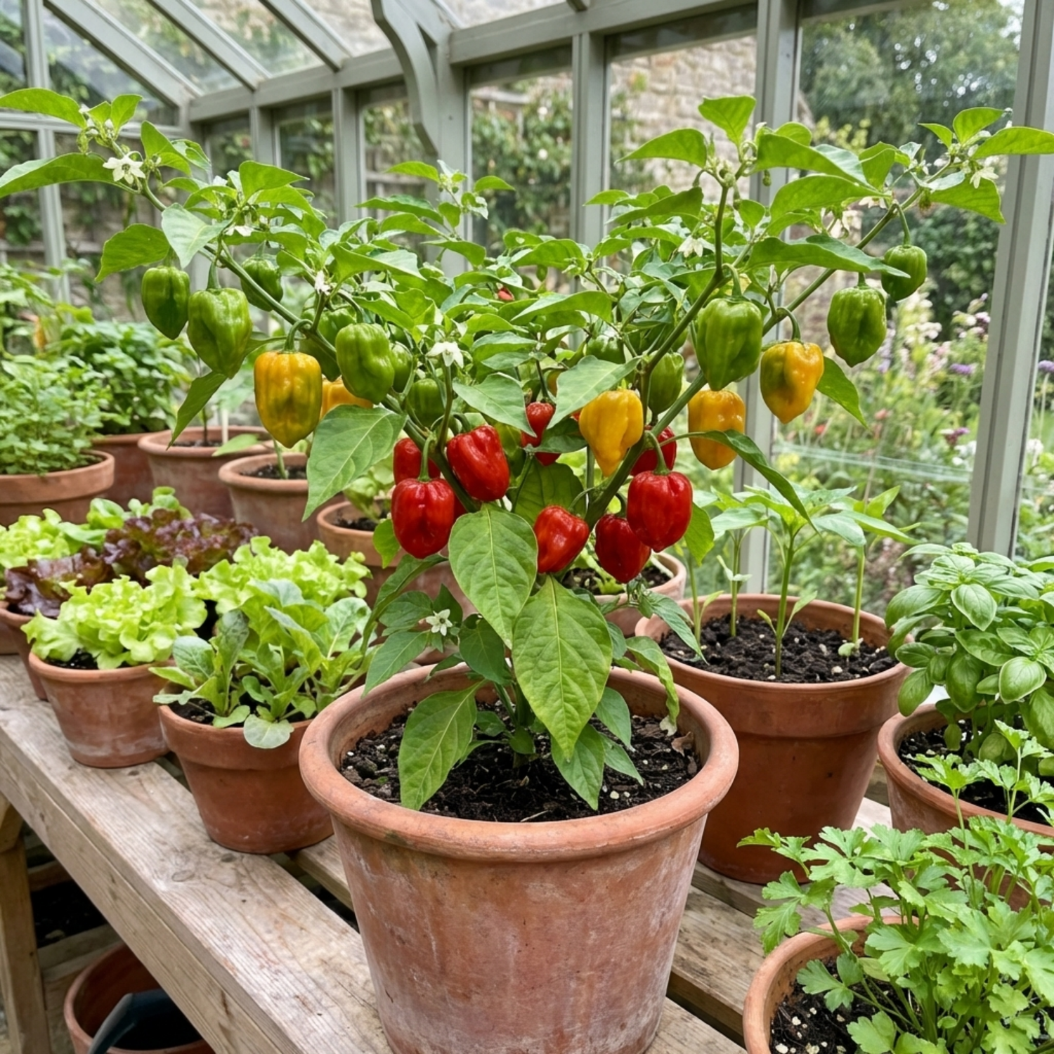 Set of 3 or 6 Large Chilli Pepper Plants - Scotch Bonnet, Ready to Plant in Your Garden