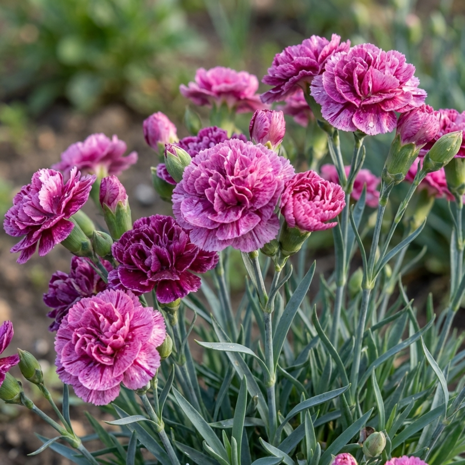 Set of 3 or 6 Large Plants - Pink Purple Carnation, Ready to Plant in Your Garden, 10.5 cm
