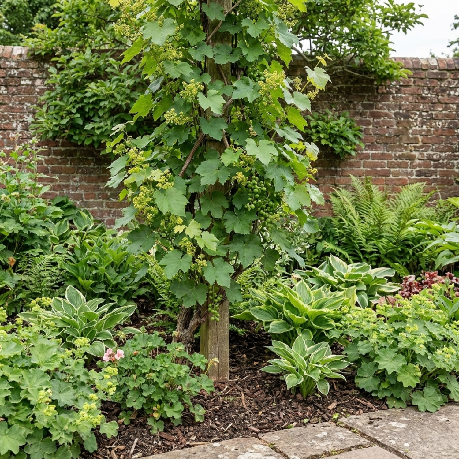 1 Grape Vine Vitis Exalta White Plant, Hardy Outdoor Garden Ready, 3 Litre Root-Ball