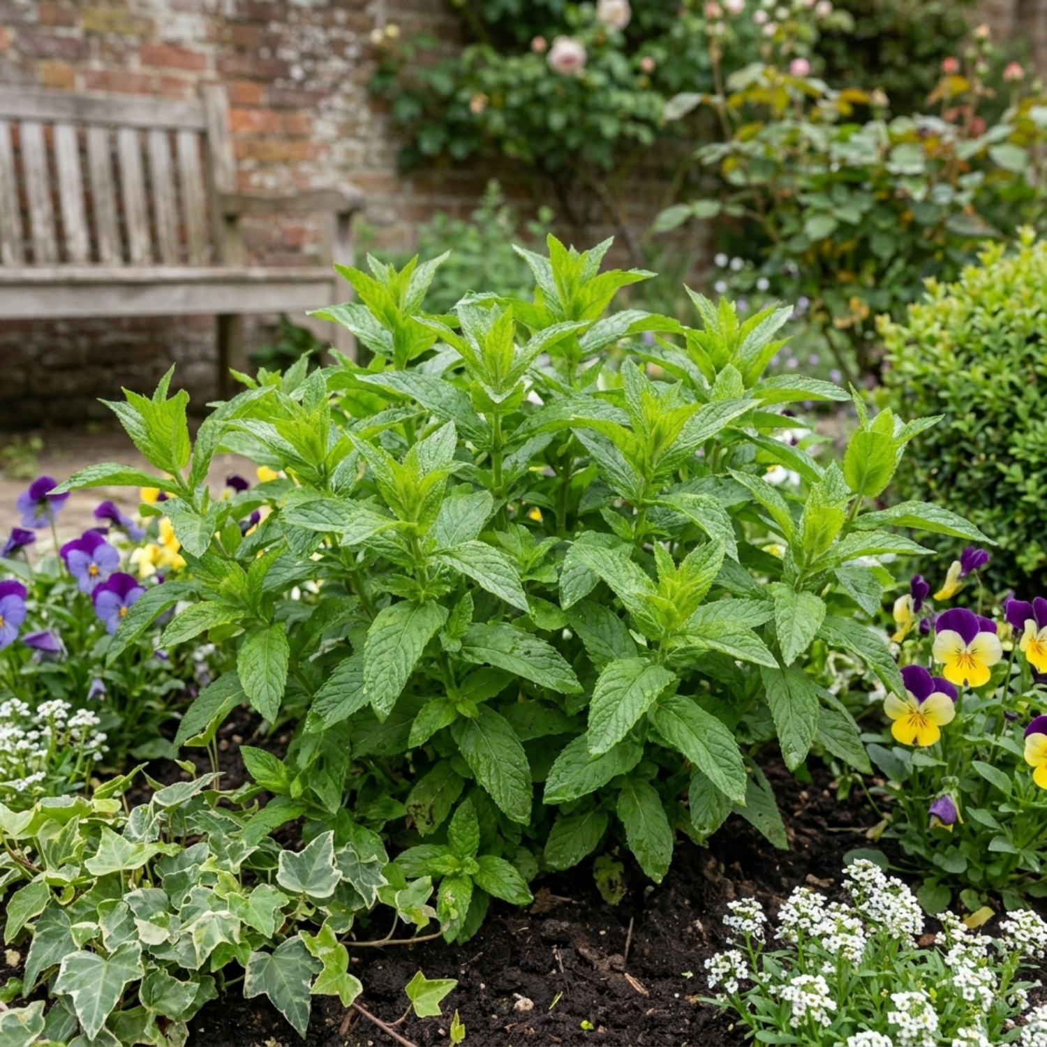 6 Moroccan Mint Herb Plants, Fresh Hardy Peppermint for Tea & Cooking, 1 Litre Root Ball