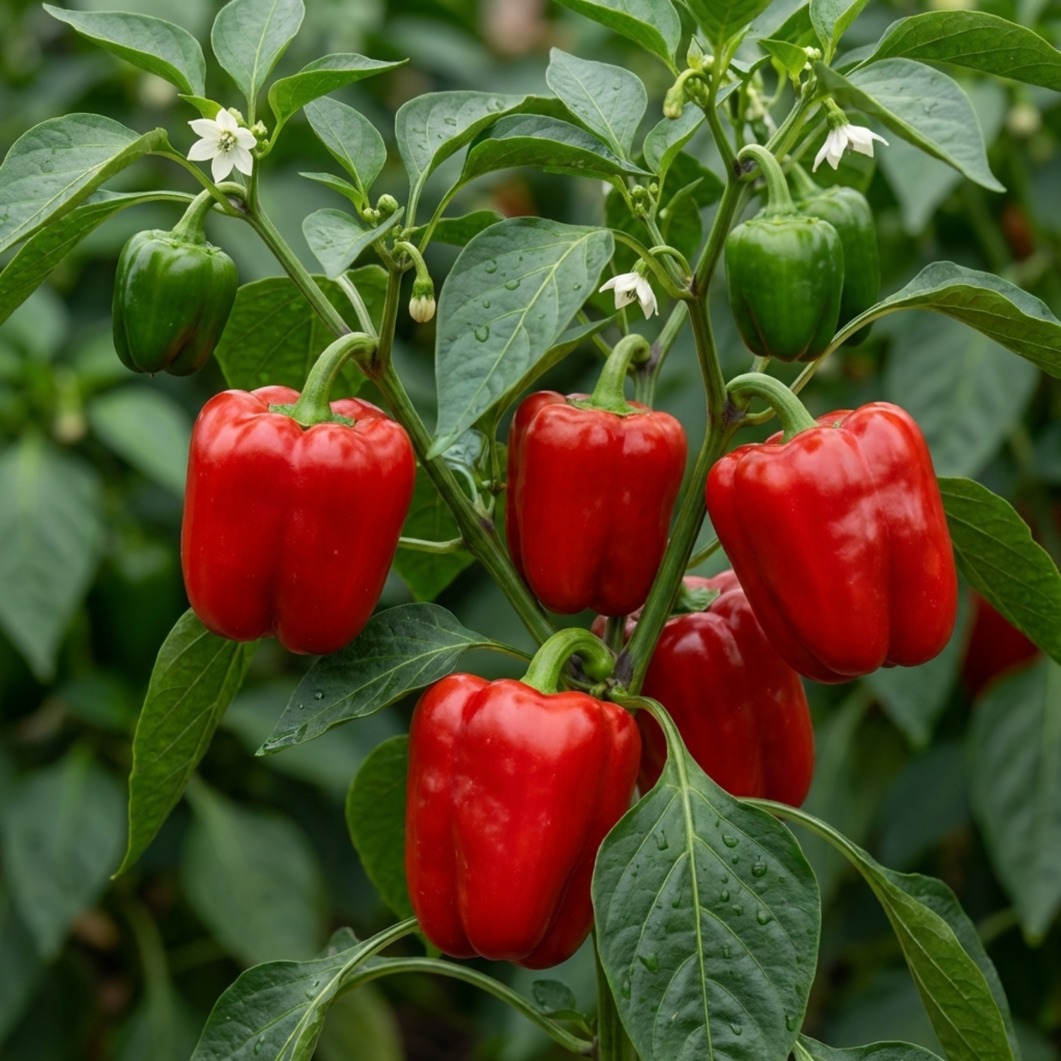 Set of 3 Large Sweet Pepper Plants - Red King Variety, Ready to Plant in Your Garden
