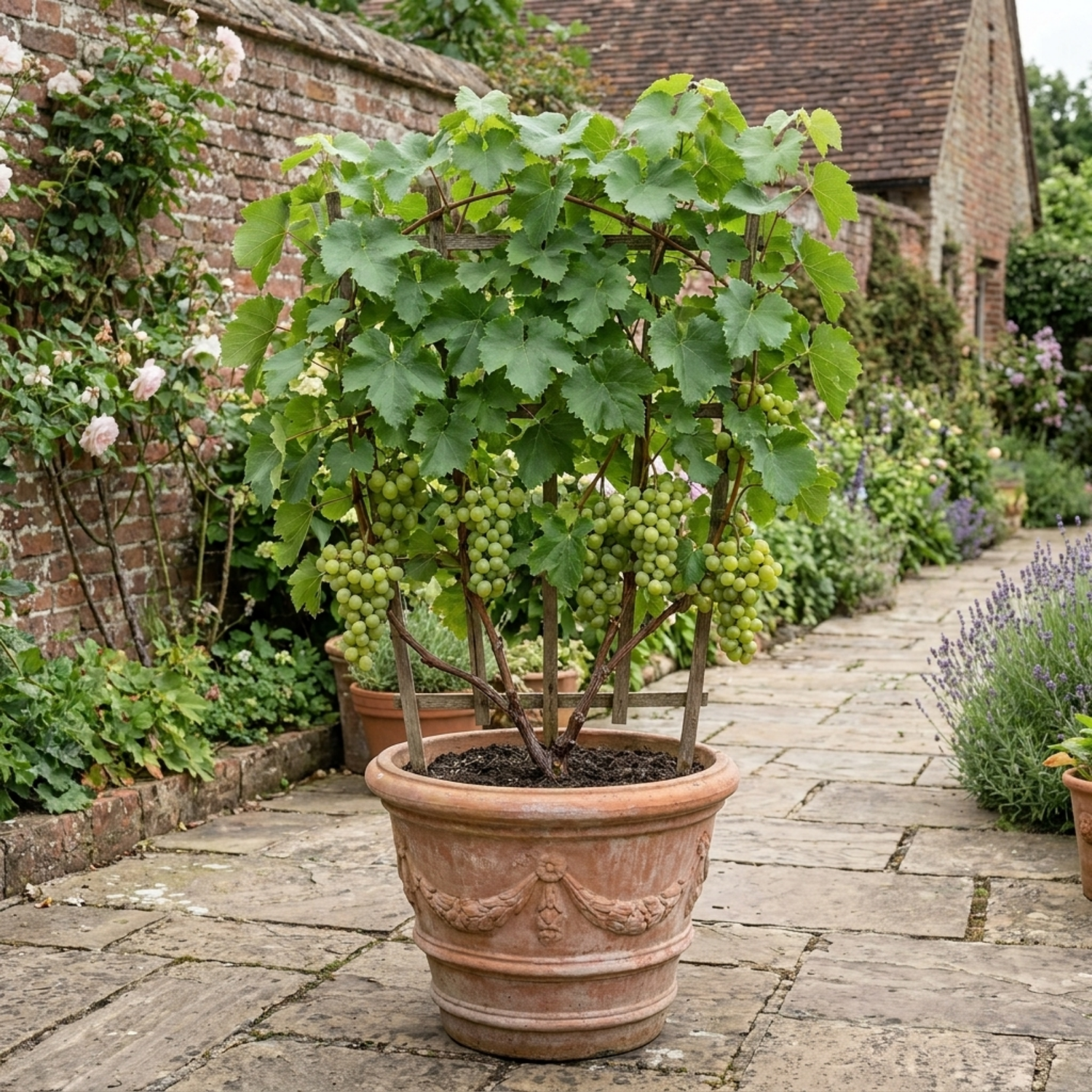 1 Superior Seedless White Grape Vine Plant, Hardy Outdoor Garden Ready, 3 Litre Root-Ball