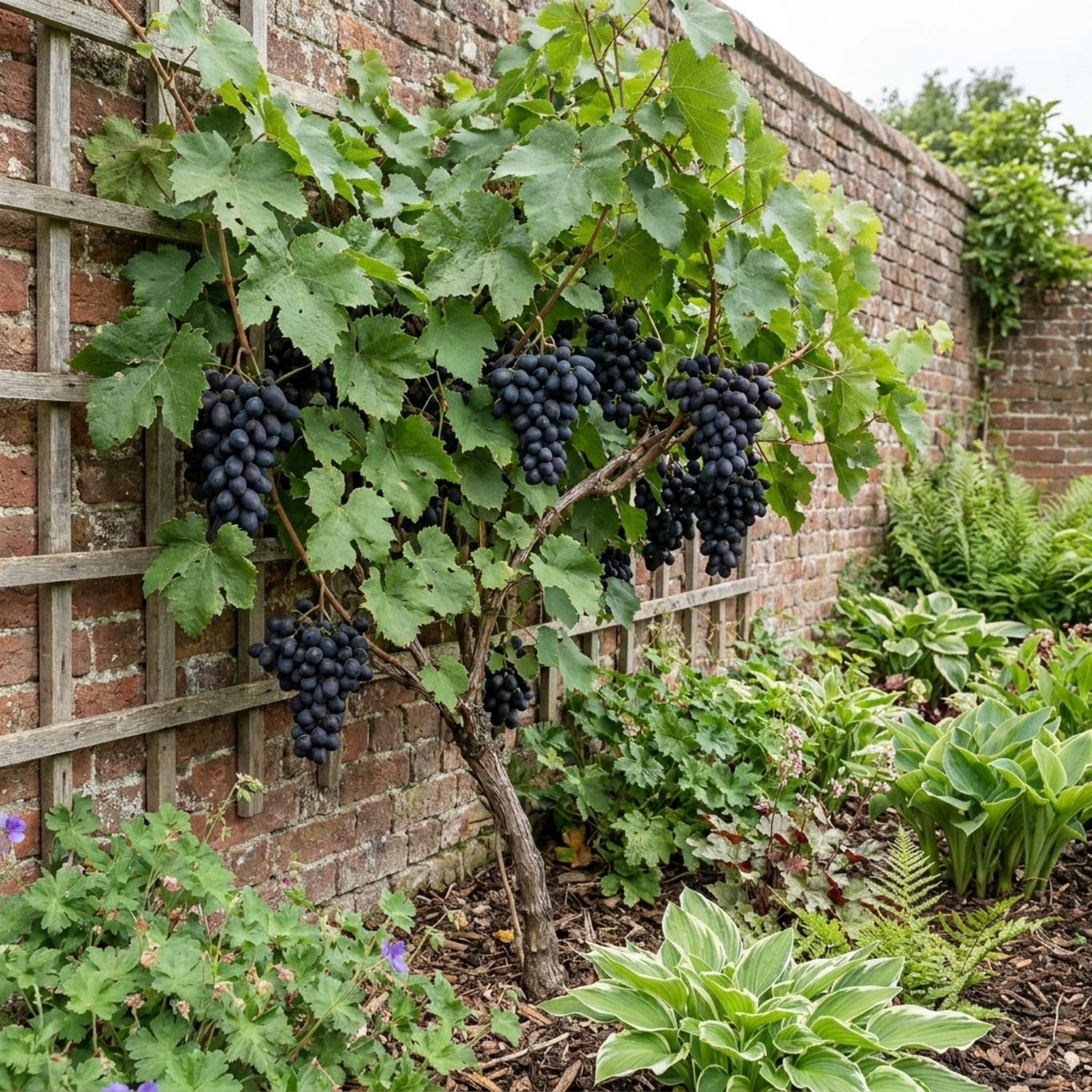 1 Grape Vitis Attiki Black Grapevine Plant, Hardy Outdoor Garden Ready, 3 Litre Root Ball