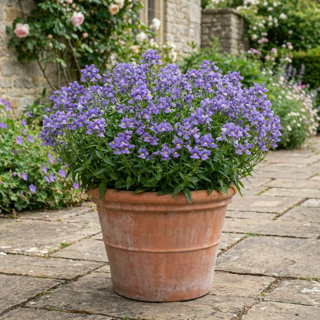 Set of 3 or 6 Large Plants - Nemesia Nuvo Blue, Ready to Plant in Your Garden