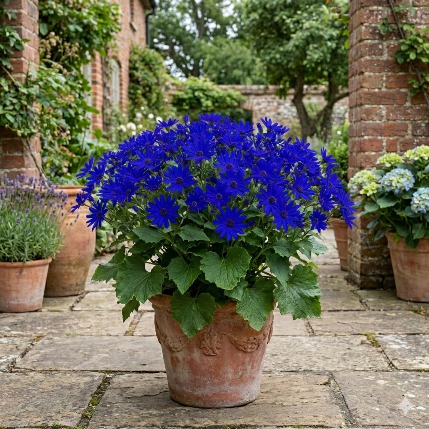 1 Senetti Pericallis Pop Bang Blue Plant, Outdoor Garden Ready Summer Flowering, 6.5 Litre Root Ball