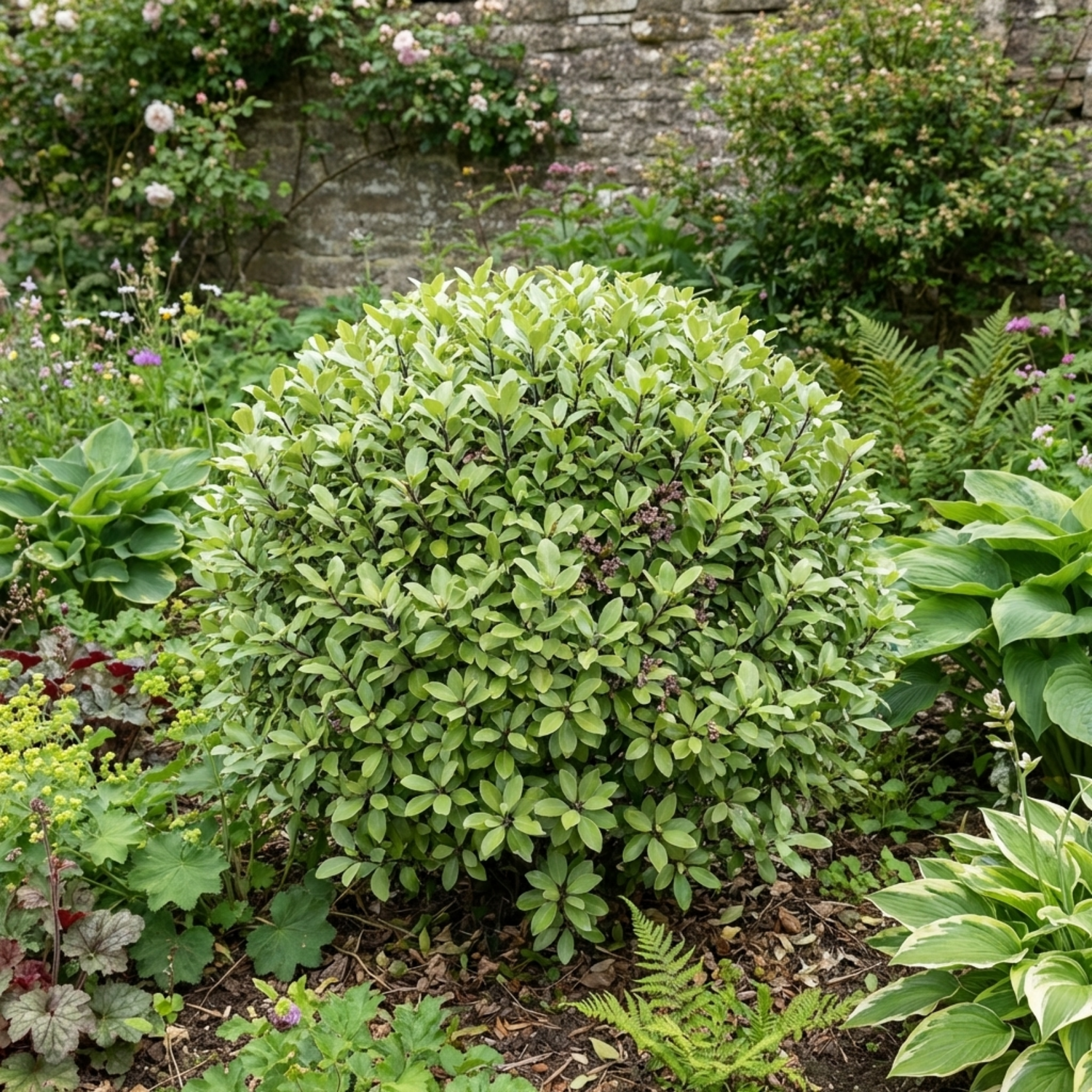 1 Pittosporum Golf Ball Evergreen Shrub, Hardy Low Maintenance Outdoor Garden Plant, 3 Litre Root-Ball