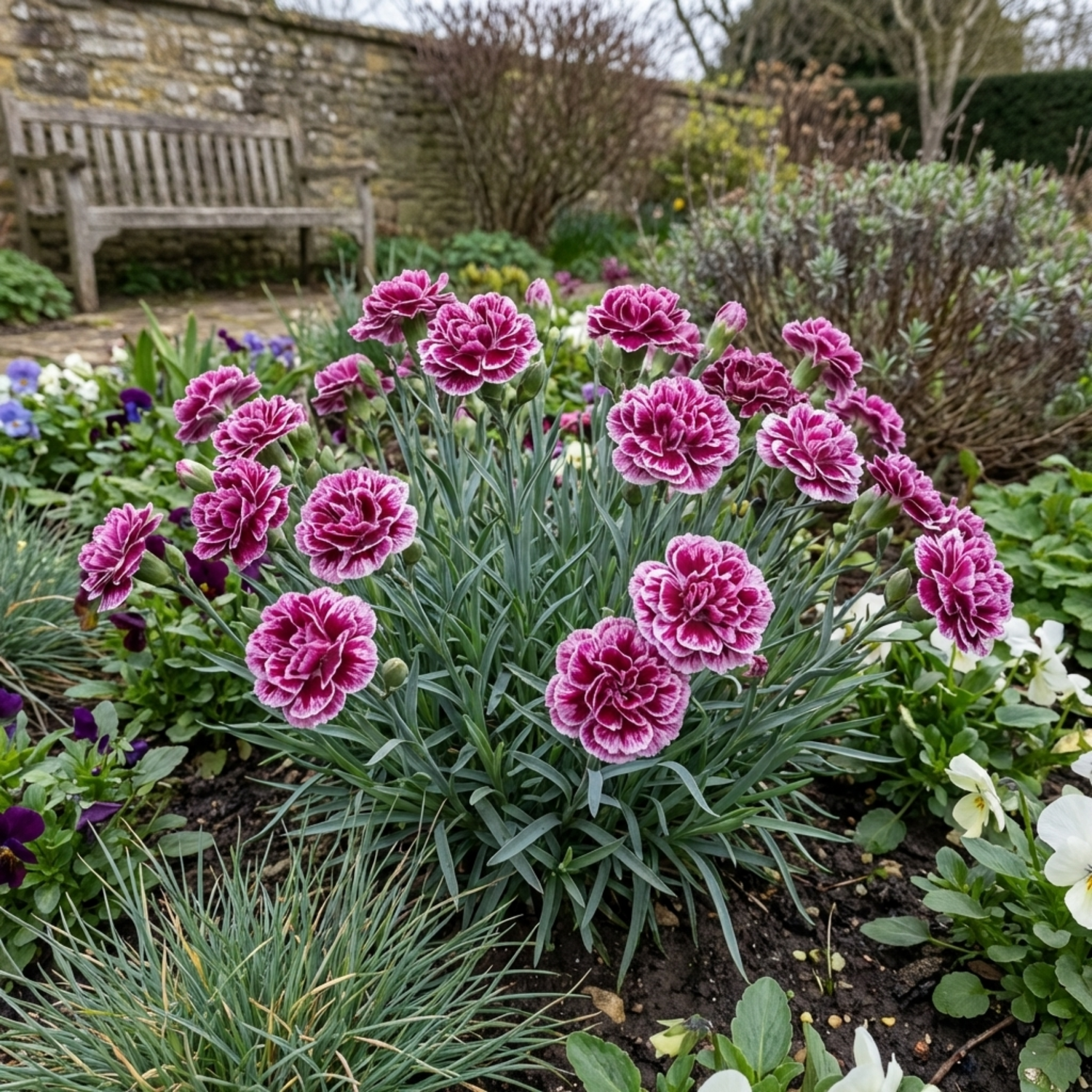 Set of 3 or 6 Large Plants - Pink Purple Carnation, Ready to Plant in Your Garden, 10.5 cm