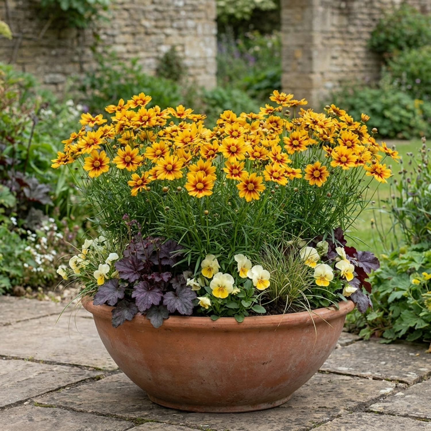 Set of 3 or 6 Coreopsis Uptick Gold Bronze Hardy Perennial Plants, Bee Friendly Summer Flowering, 1 Litre Root Ball