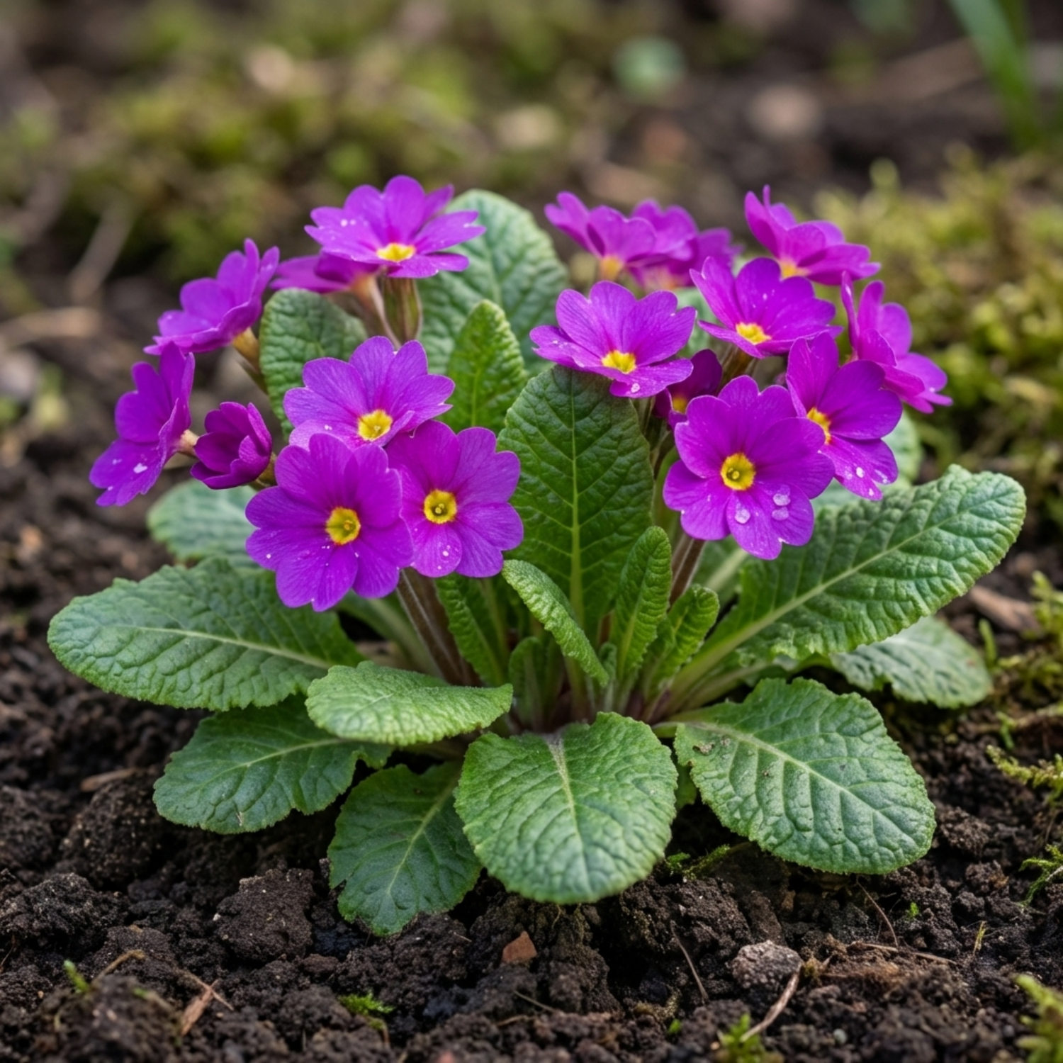 Set of 3 or 6 Primrose ‘Queen Neon Violet’ Hardy Perennial Plants, Bee Friendly Spring Flowering, Outdoor Garden Ready, 1 Litre Root-Ball