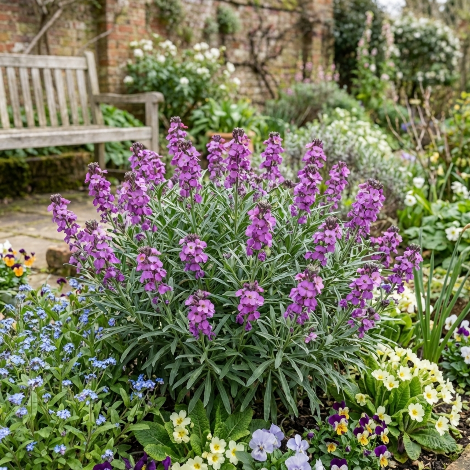 Set of 3 or 6 Erysimum Bowles Mauve Evergreen Hardy Perennial Wallflower Plants, Outdoor Garden Ready, 1 Litre / 11cm Root-Ball