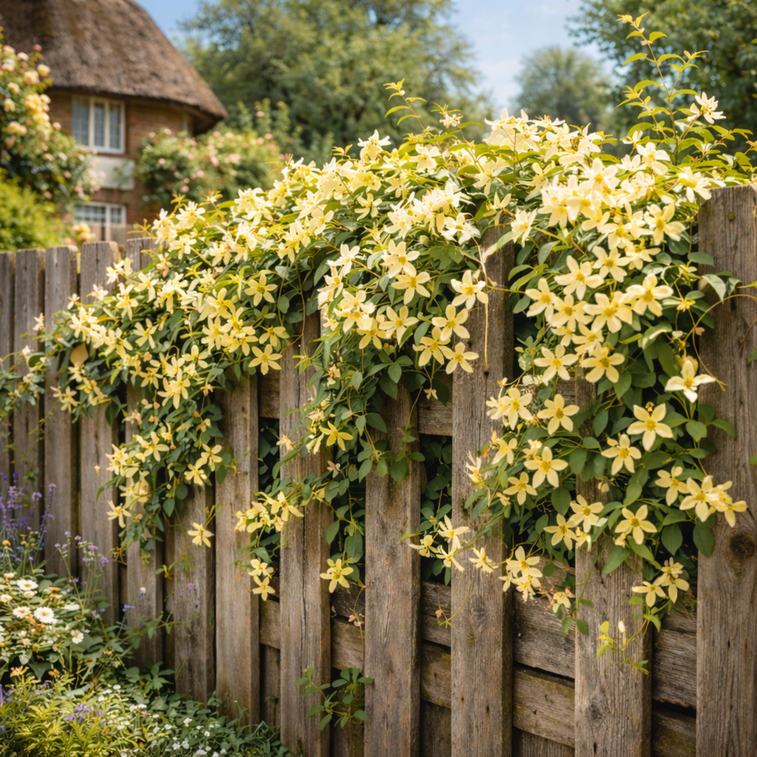 1 Live Outdoor Garden Ready Winter Jasmine Plant - Jasminum nudiflorum, 2L Pot
