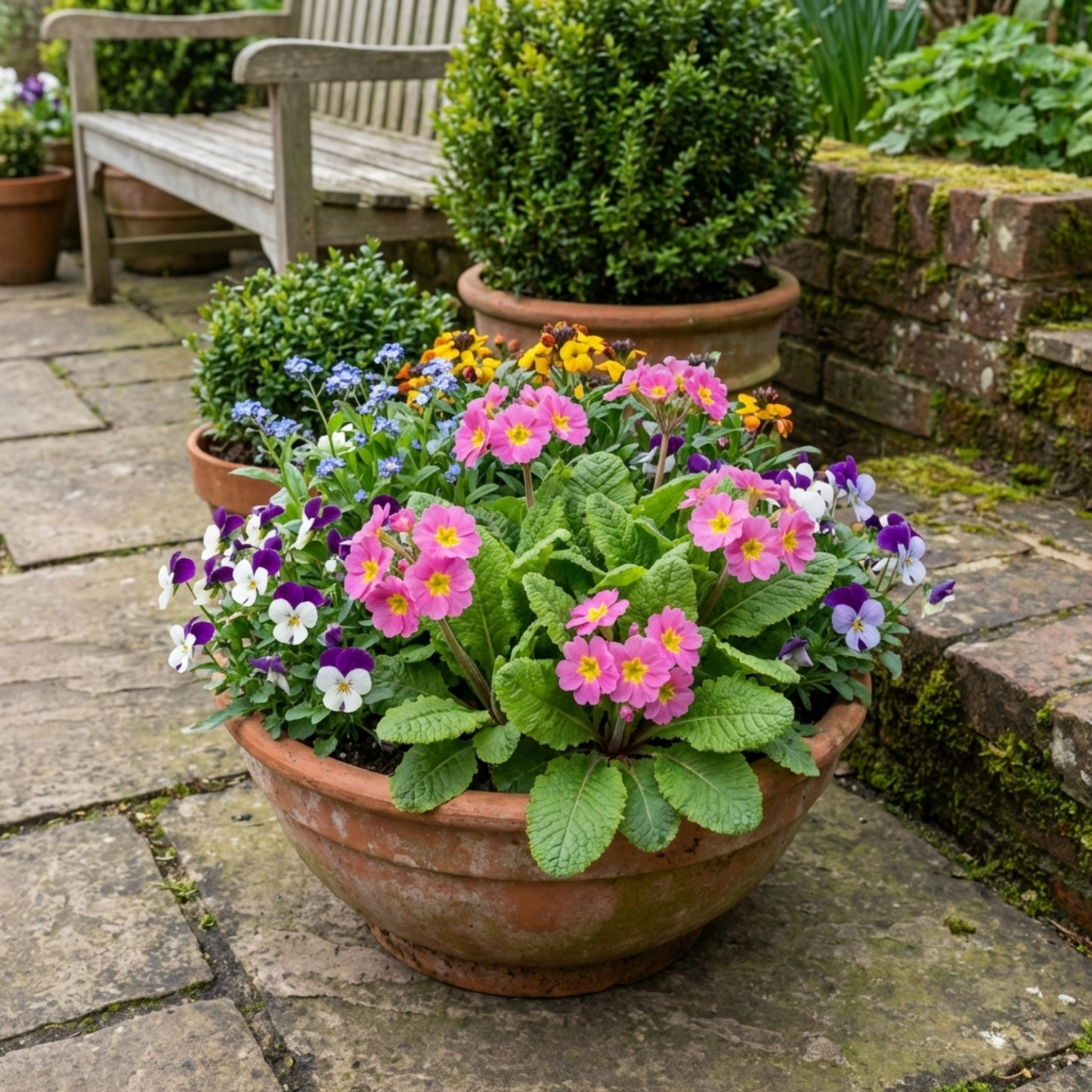 Set of 3 or 6 Large Plants - Primrose Strawberry, Ready to Plant in Your Garden, Peat Free