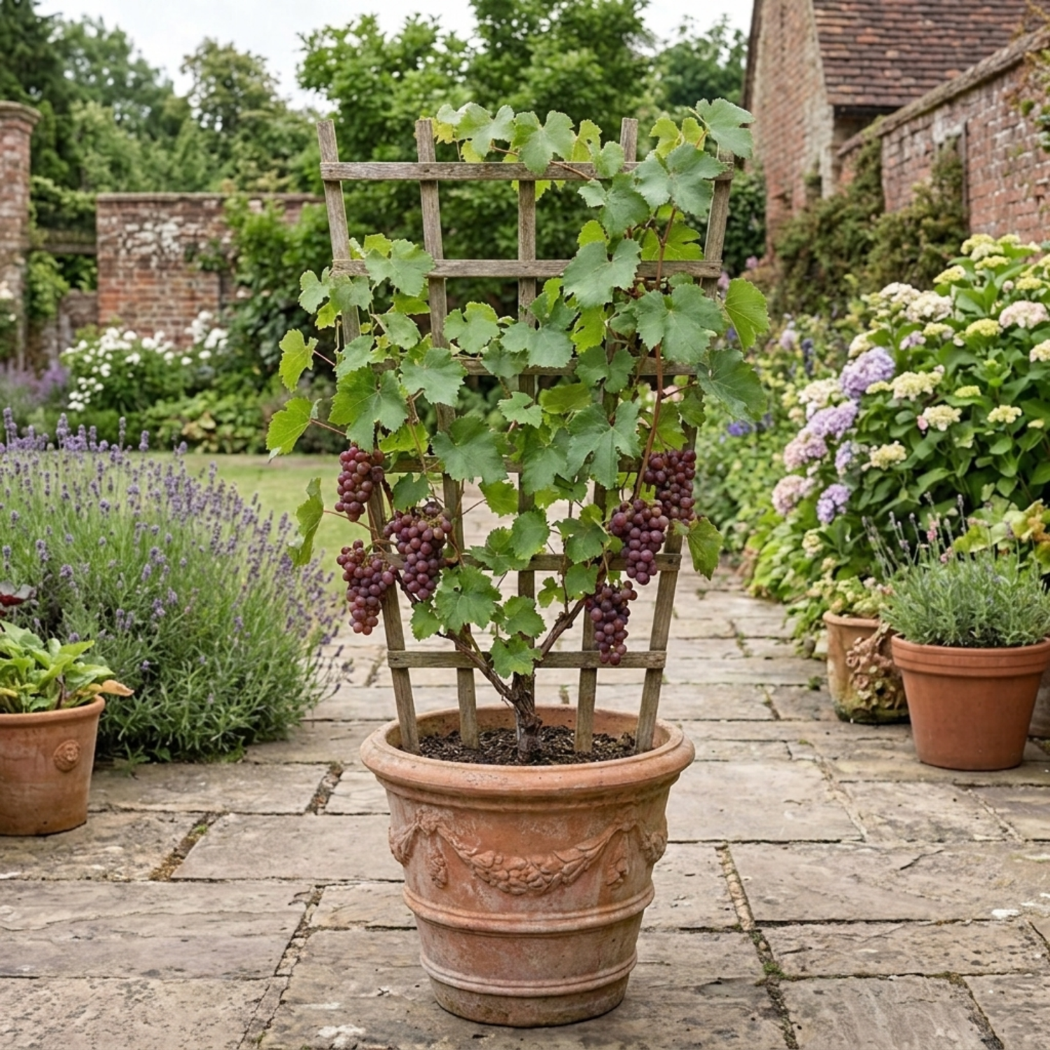 1 Vitis Strawberry Wine Grape Vine Plant, Hardy Outdoor Garden Ready, 3 Litre Root-Ball