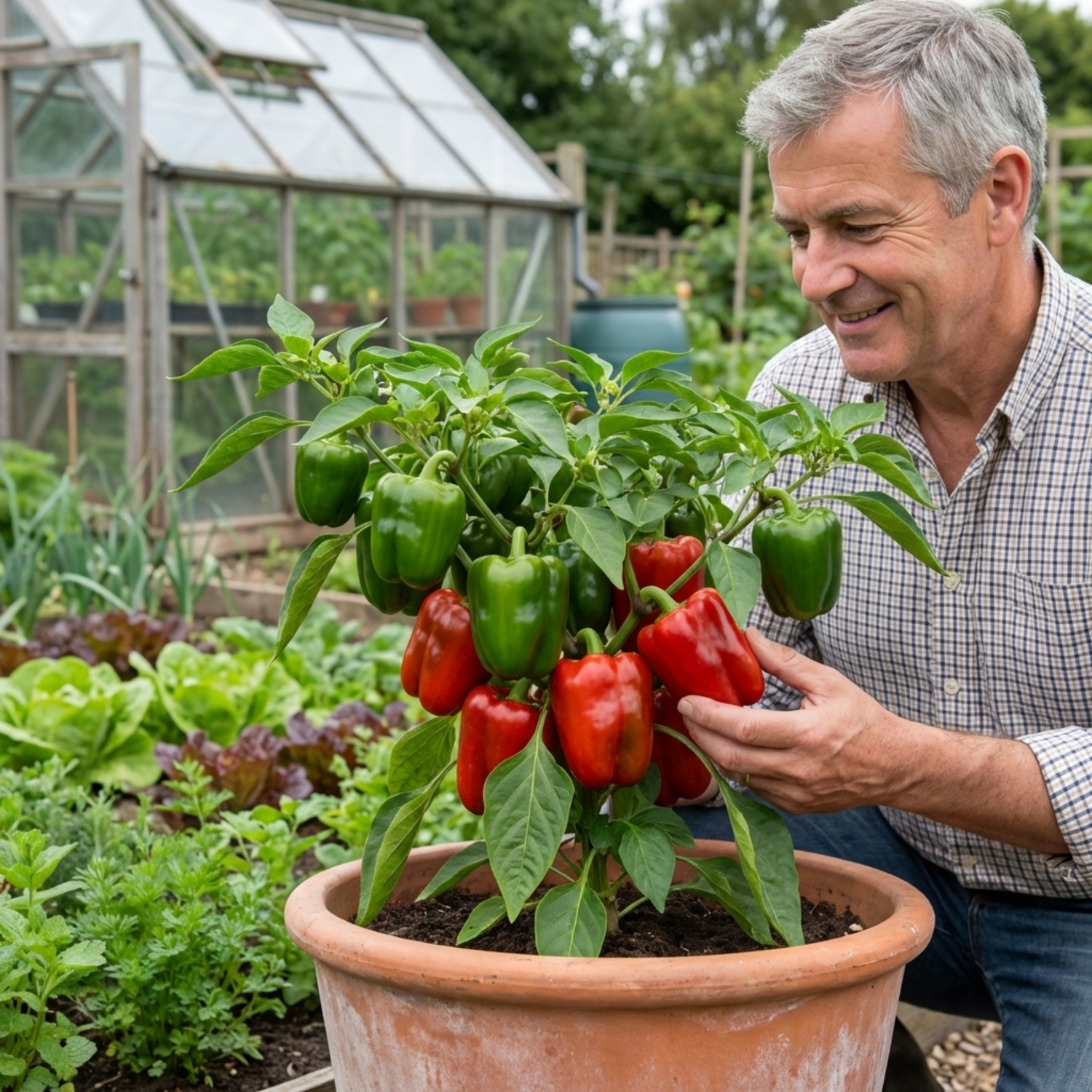 Set of 3 Large Sweet Pepper Plants - Red King Variety, Ready to Plant in Your Garden