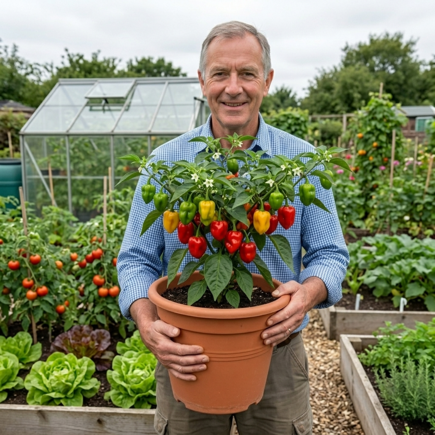 Set of 3 or 6 Large Chilli Pepper Plants - Scotch Bonnet, Ready to Plant in Your Garden